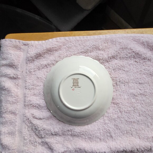 SPODE COPELAND CHINA CEREAL BOWL BASKET WEAVE WICKER LANE MADE IN ENGLAND 'BIN F - Picture 2 of 4